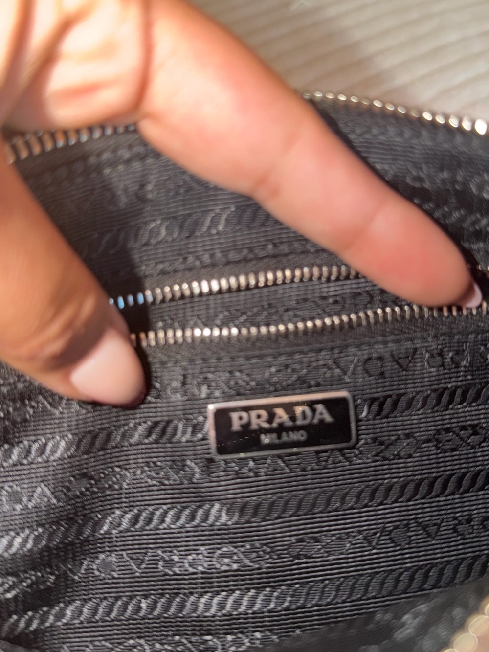 Prada Black Quilted Nylon Shoulder Bag - Picture 4 of 9